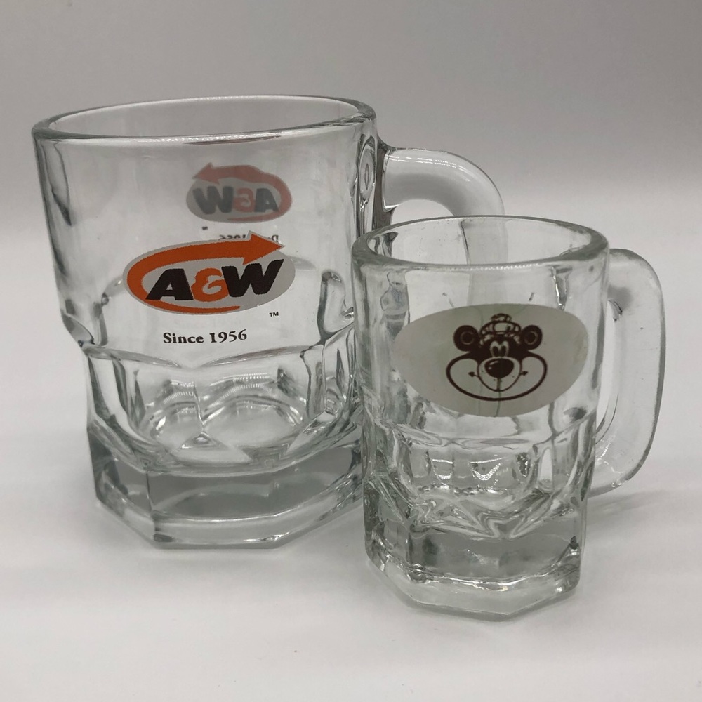 Set of two A&W mugs.